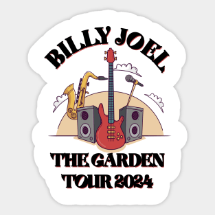 BILLY JOEL THE GARDEN TOUR 2024 BLACK Sticker